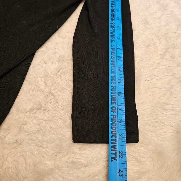 89th Madison Women's Black Velour Trim Open Cardigan Size: L - Picture 6 of 10